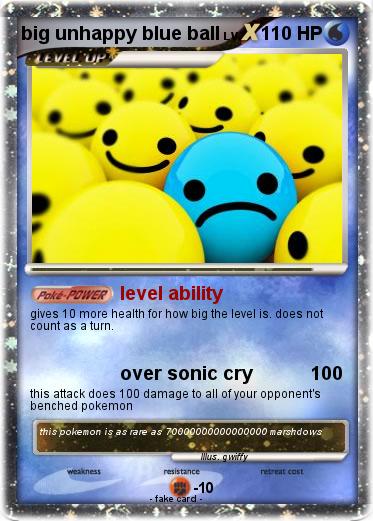 Pokemon big unhappy blue ball