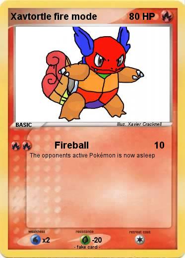Pokemon Xavtortle fire mode