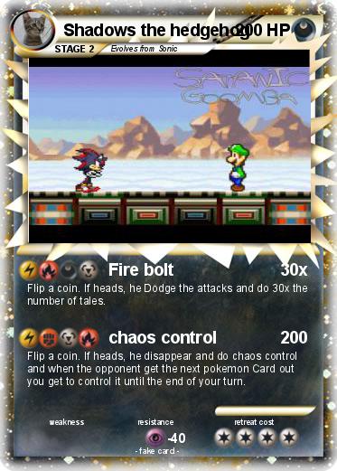 Pokemon Shadows the hedgehog