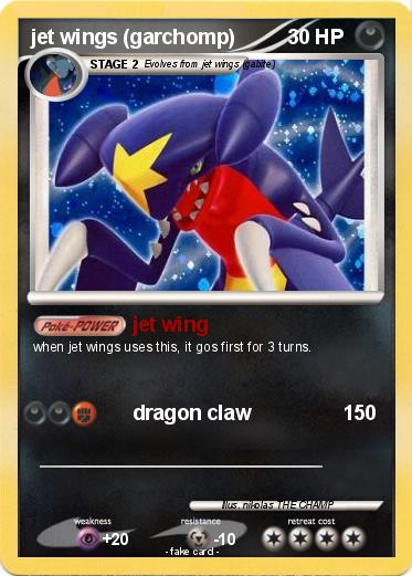 Pokemon jet wings (garchomp)