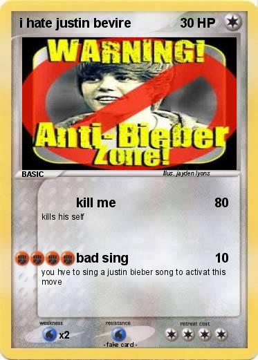 Pokemon i hate justin bevire
