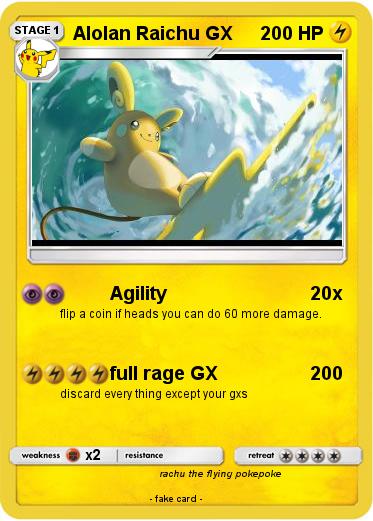 Pokemon Alolan Raichu GX