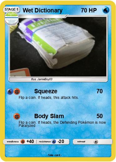 Pokemon Wet Dictionary