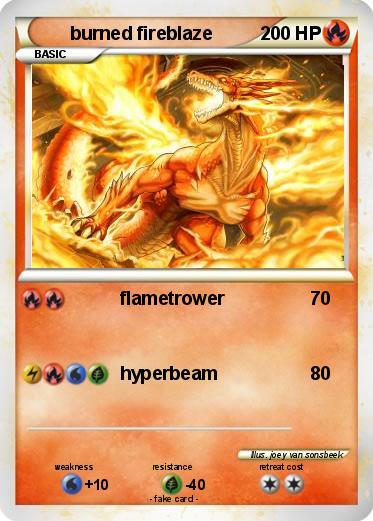 Pokemon burned fireblaze