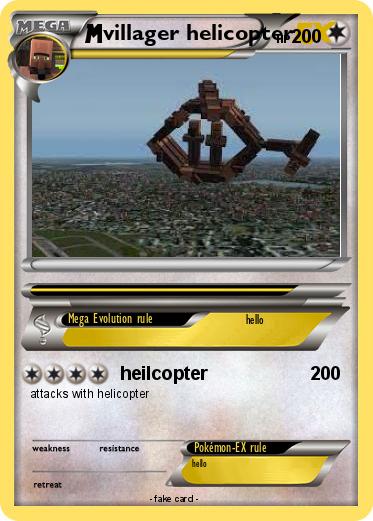 Pokemon villager helicopter