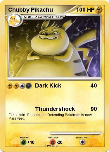 Pokemon Chubby Pikachu