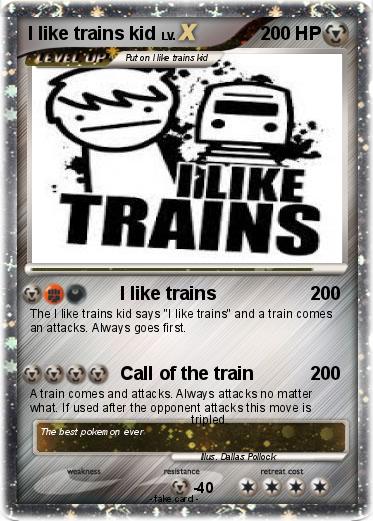 Pokemon I like trains kid