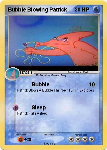 Pokemon Bubble Blowing Patrick