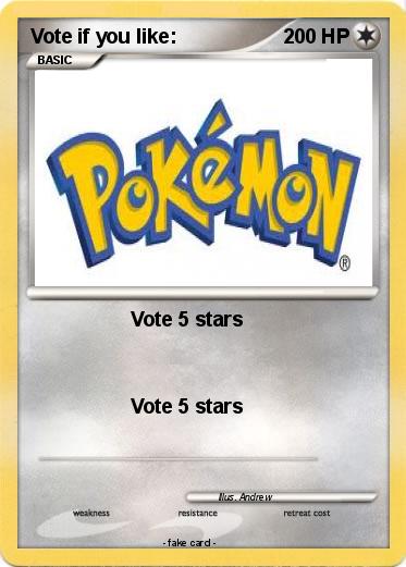 Pokemon Vote if you like: