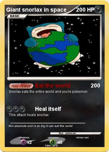 Pokemon Giant snorlax in space