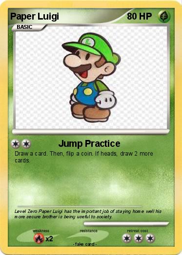 Pokemon Paper Luigi