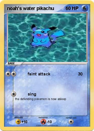 Pokemon noah's water pikachu