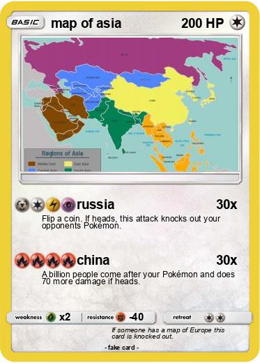 Pokemon map of asia