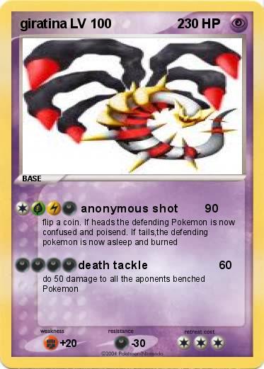 Pokemon giratina LV 100                  2