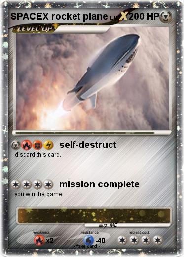 Pokemon SPACEX rocket plane