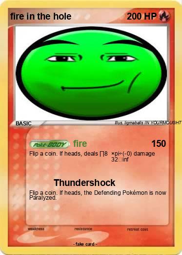 Pokemon fire in the hole
