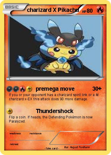 Pokemon charizard X Pikachu