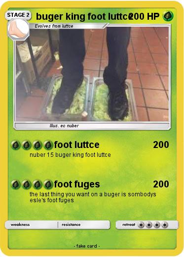 Pokemon buger king foot luttce