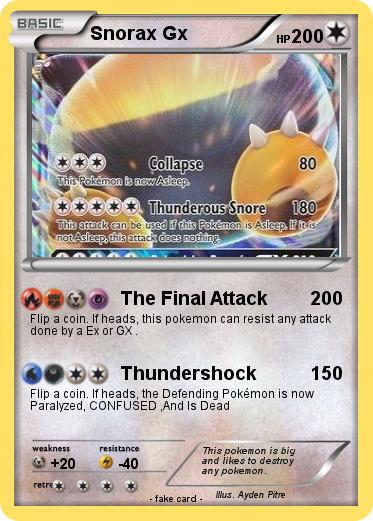 Pokemon Snorax Gx