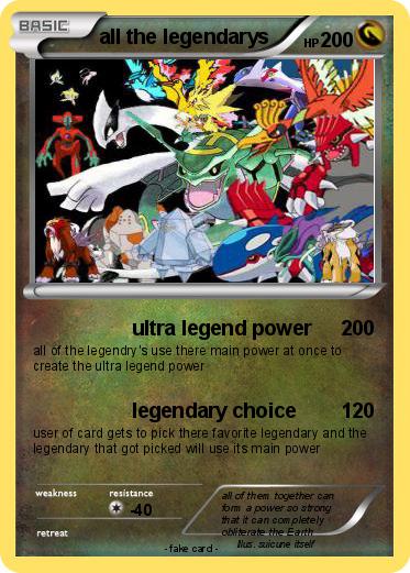 Pokemon all the legendarys