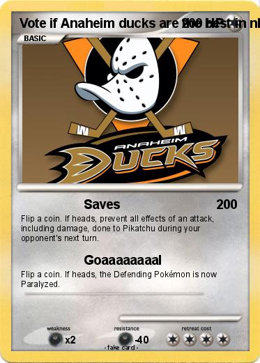 Pokemon Vote if Anaheim ducks are the best in nhl