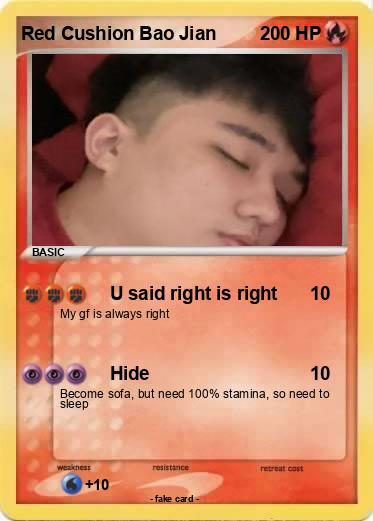 Pokemon Red Cushion Bao Jian