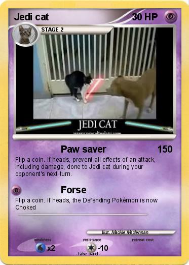Pokemon Jedi cat