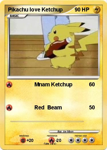 Pokemon Pikachu love Ketchup