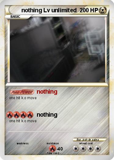Pokemon nothing Lv unlimited