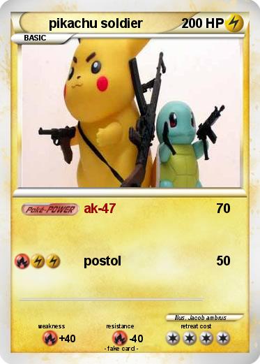 Pokemon pikachu soldier