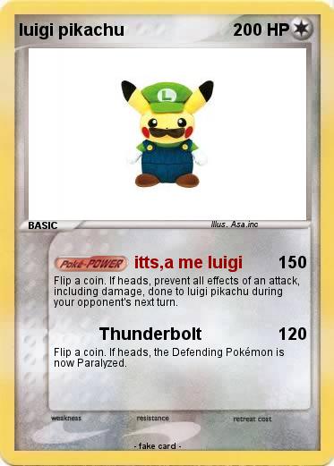 Pokemon luigi pikachu