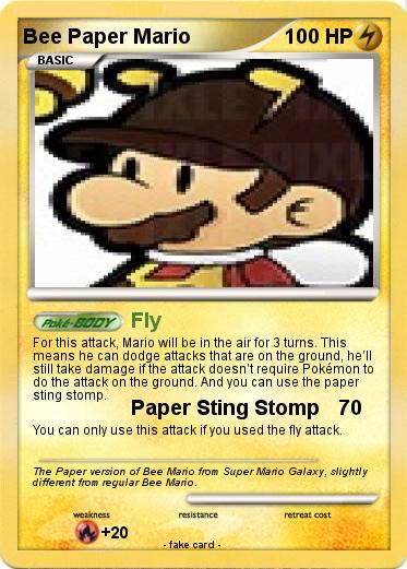 Pokemon Bee Paper Mario