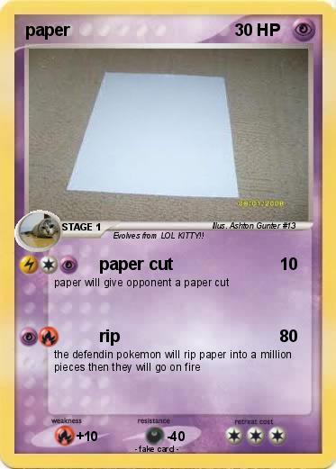 Pokemon paper