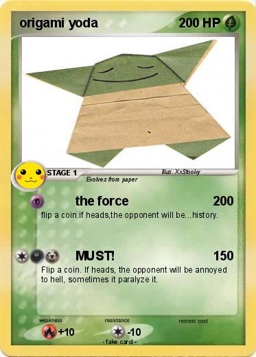 Pokemon origami yoda