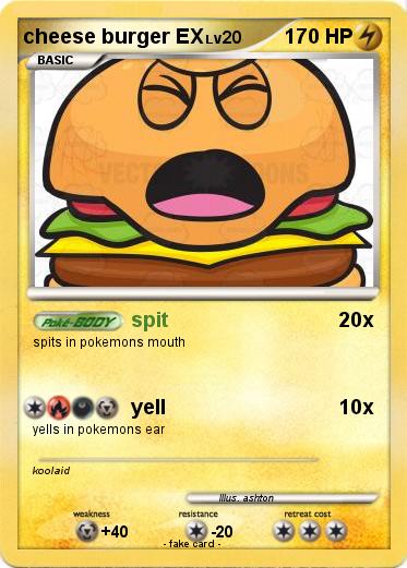 Pokemon cheese burger EX
