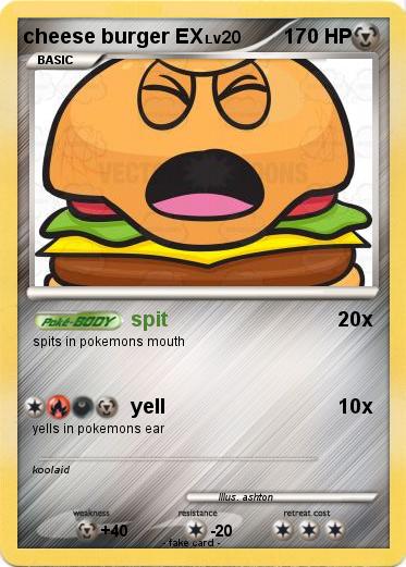 Pokemon cheese burger EX