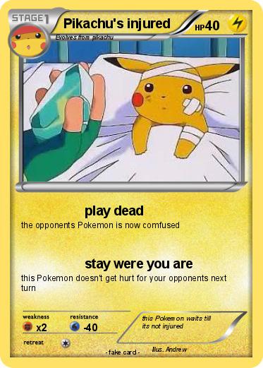 Pokemon Pikachu's injured