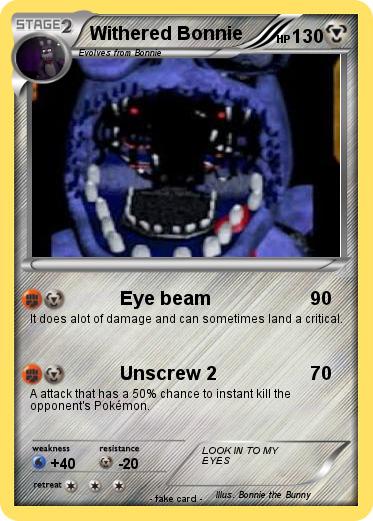 Pokemon Withered Bonnie