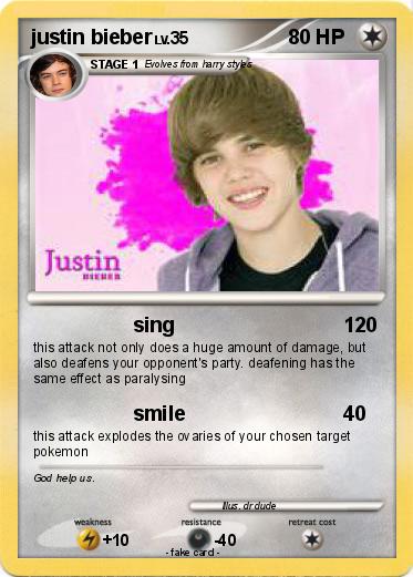 Pokemon justin bieber