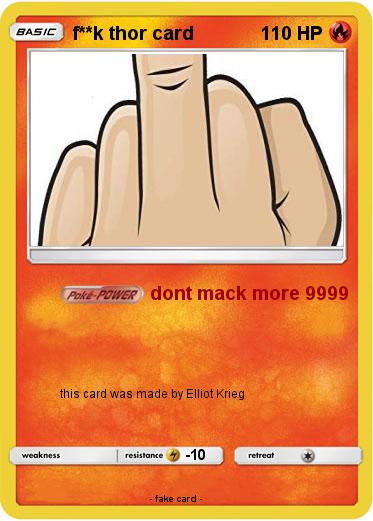 Pokemon f**k thor card