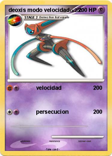 Pokemon deoxis modo velocidad