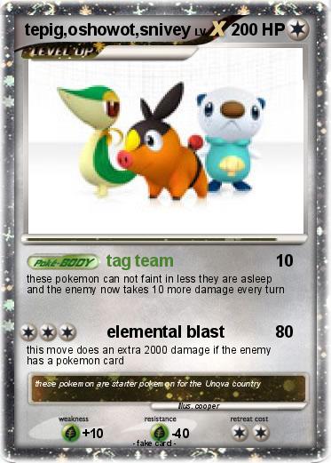 Pokemon tepig,oshowot,snivey