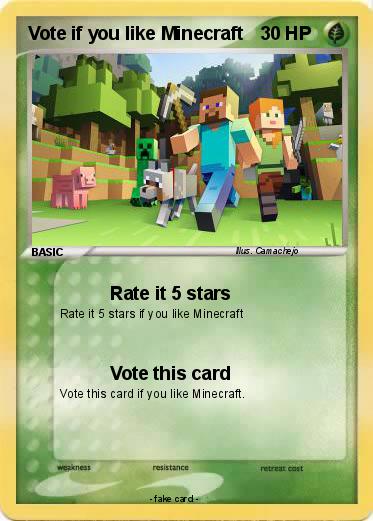 Pokemon Vote if you like Minecraft