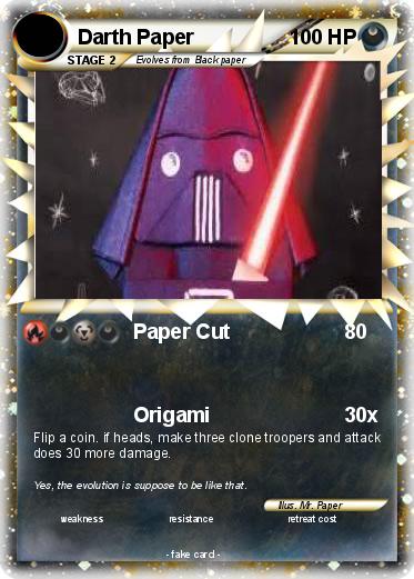 Pokemon Darth Paper
