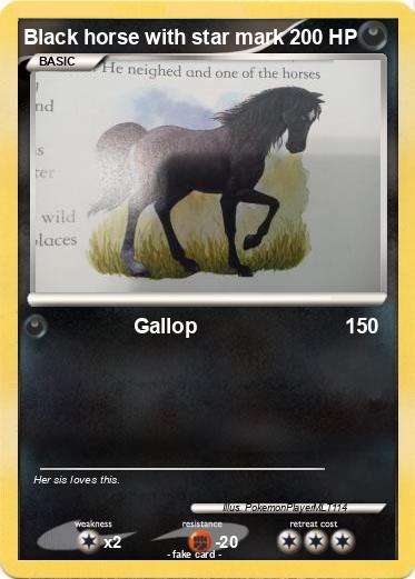 Pokemon Black horse with star mark