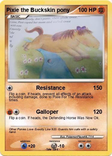 Pokemon Pixie the Buckskin pony