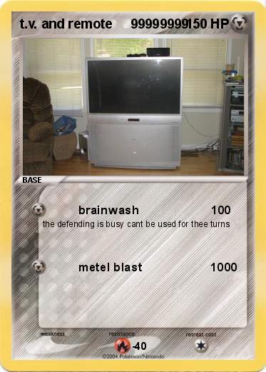 Pokemon t.v. and remote     99999999