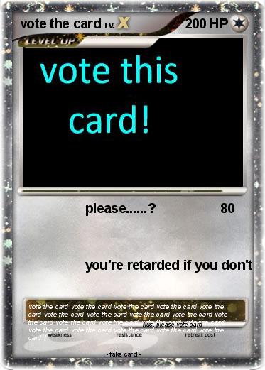 Pokemon vote the card