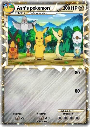 Pokemon Ash's pokemon