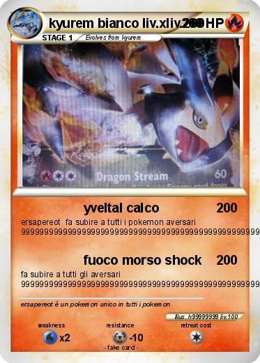 Pokemon kyurem bianco liv.xliv.200
